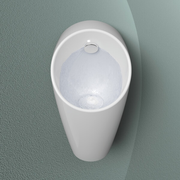 Armitage Shanks Sphero Maxi 620mm Back Inlet Rimless Urinal with Closed Shroud