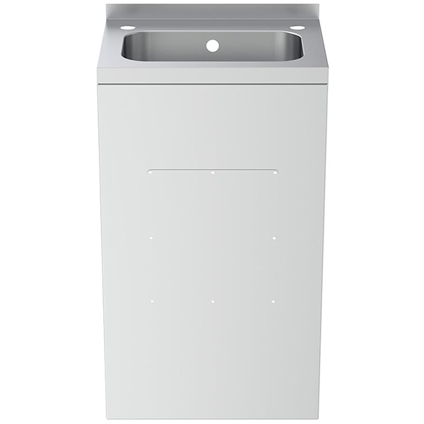 Additional image of Armitage Shanks Denholm Stainless Steel 2 Taphole Basin with Shroud