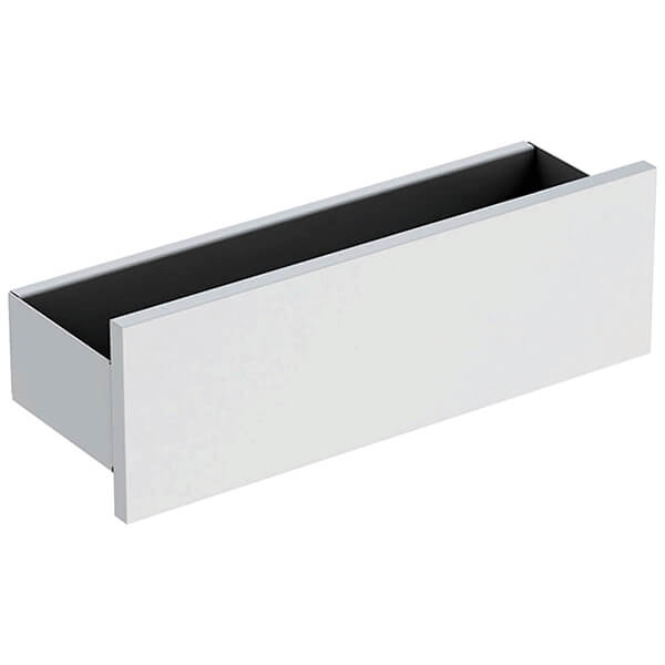 Geberit Smyle Square Wall Mounted Box Shelf with Three Towel Hooks - 450 x 148mm