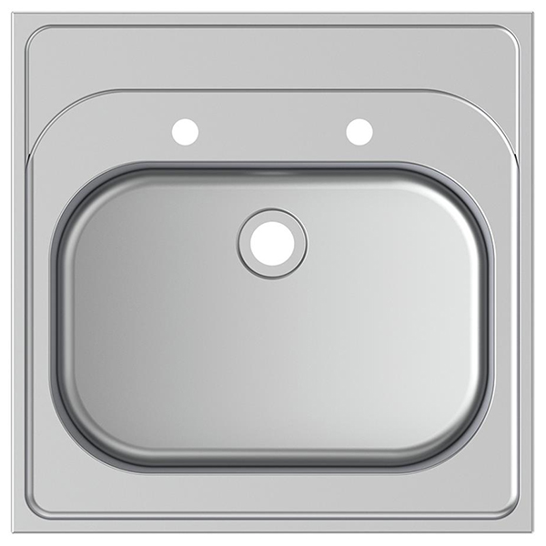 Alternate image of Armitage Shanks Doon 600mm Wide Wall Mounted Stainless Steel Basin
