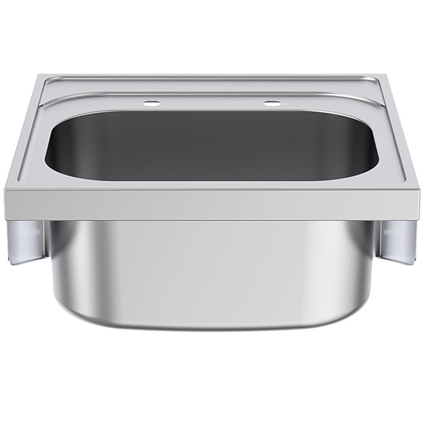 Alternate image of Armitage Shanks Doon 600mm Wide Wall Mounted Stainless Steel Basin