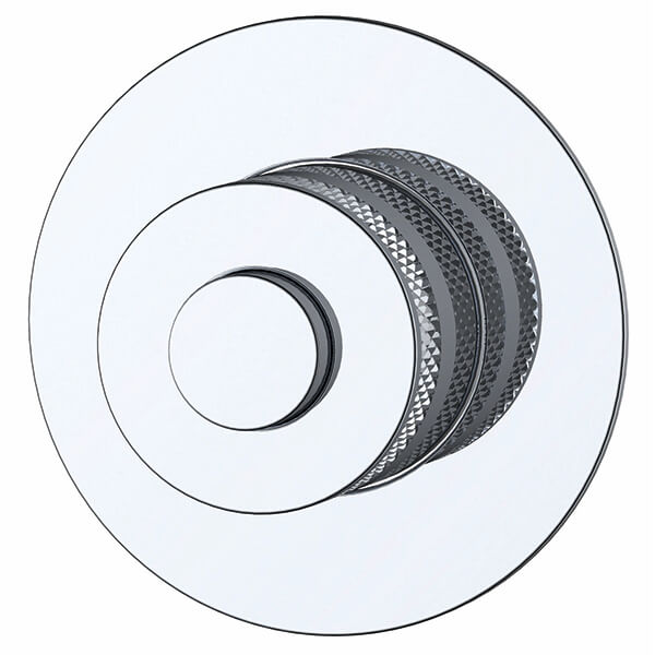 RAK Prima-Tech Concealed Chrome Round Manual Stop Valve Trim