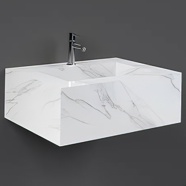 RAK Precious Wall Hung 1 Taphole Rectangular Basin