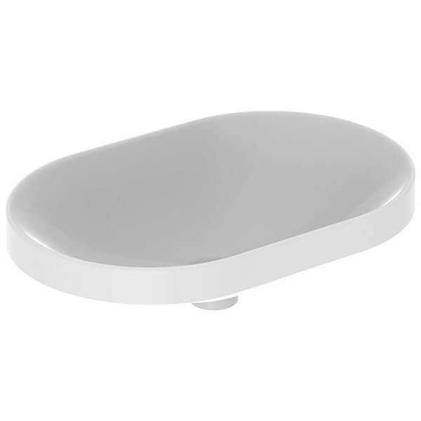 Geberit VariForm Elliptic Countertop White Washbasin - 600 x 400mm