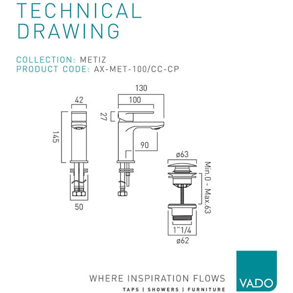 Technical drawing QS-V114641 / AX-MET-100/CC-CP