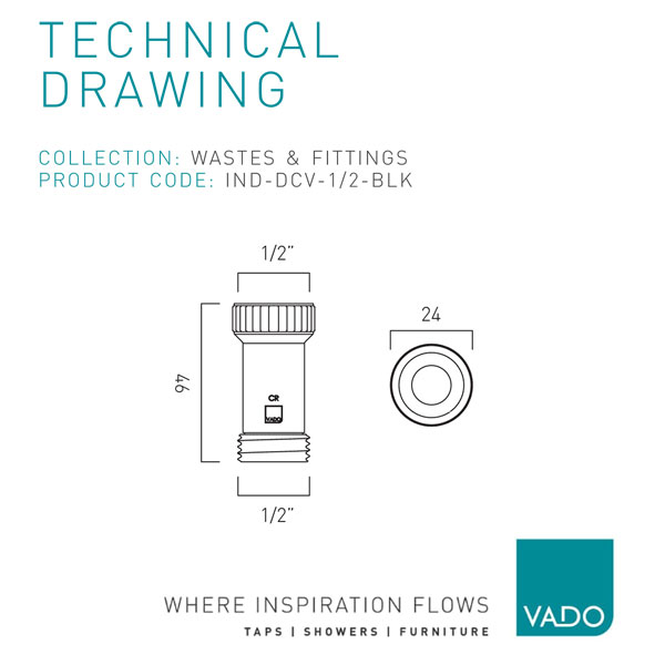 Technical drawing QS-V114030 / IND-DCV-1/2-BLK