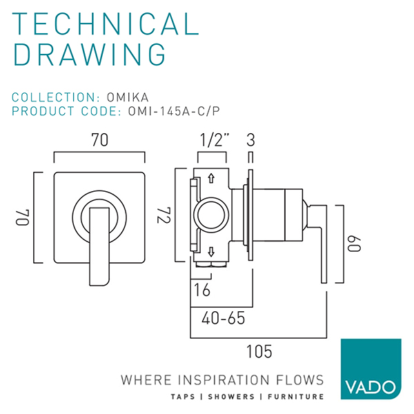 Technical drawing QS-V112820 / OMI-145A-C/P