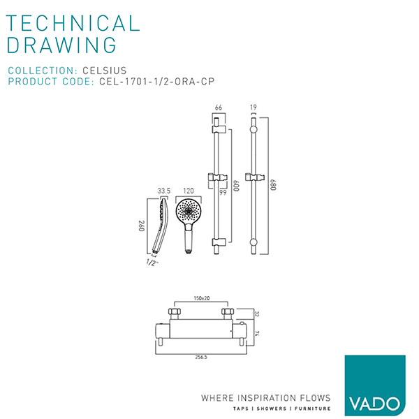 Technical drawing QS-V115521 / CEL-1701-1/2-ORA-CP