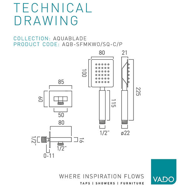 Technical drawing QS-V8329 / AQB-SFMKWO/SQ-C/P