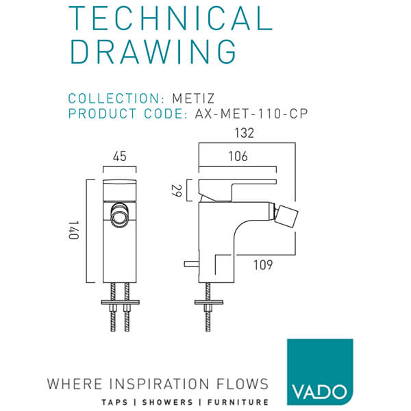 Technical drawing QS-V114643 / AX-MET-110-CP