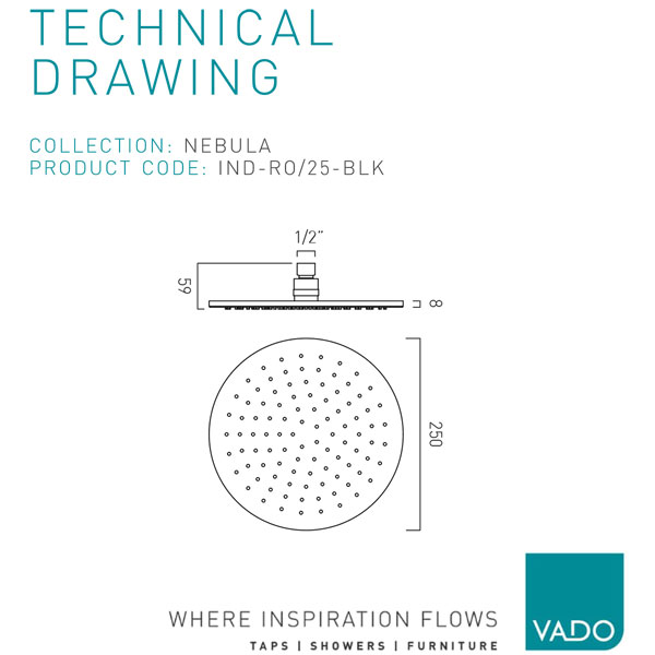 Technical drawing QS-V114031 / IND-RO/25-BLK