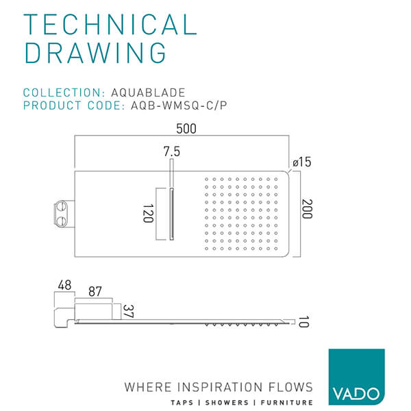 Technical drawing QS-V88042 / AQB-WMSQ-C/P