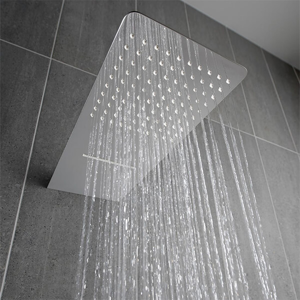 Additional image of Vado Aquablade Slimline Rectangular Fixed Chrome Shower Head - 2 Modes