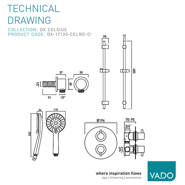 Technical drawing QS-V9414 / DX-17120-CELRO-CP