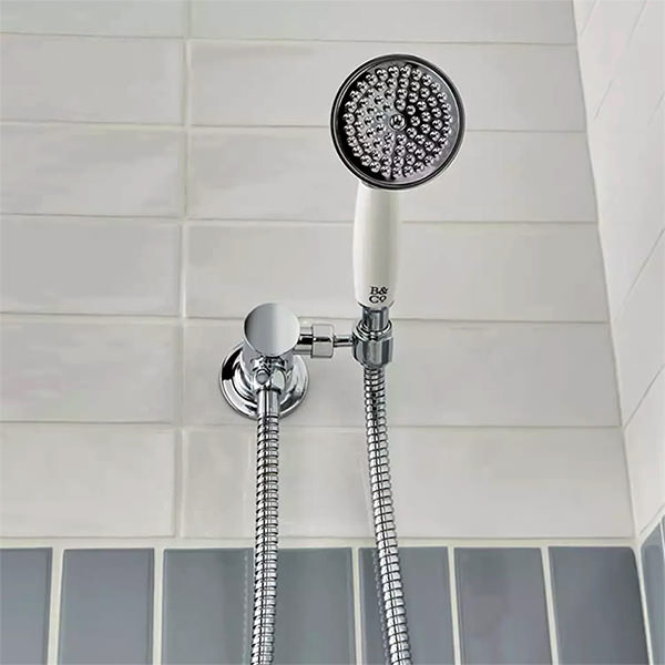 Vado Axbridge Traditional Shower Handset Kit with Hose and Bracket - Wall Mounted
