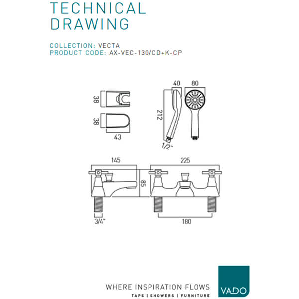 Technical drawing QS-V113533 / AX-VEC-130/CD+K-CP