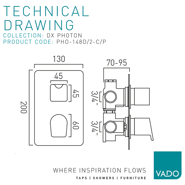 Technical drawing QS-V112831 / PHO-148D-C/P