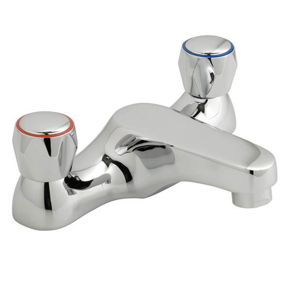 Vado Astra Contemporary Chrome Finish Bath Mixer Tap - Deck Mounted