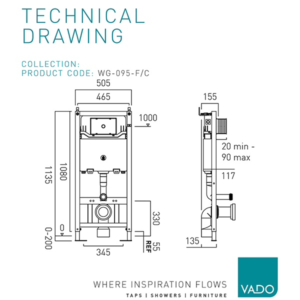 Technical drawing QS-V110339 / WG-095-F/C