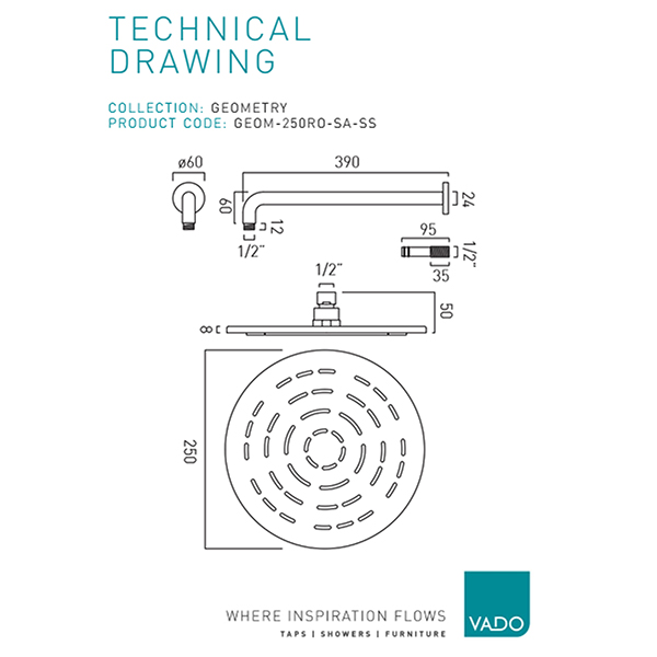 Technical drawing QS-V113188 / GEOM-250RO-SA-SS