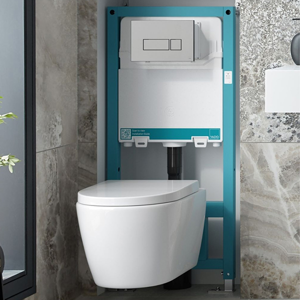 Vado Standard Concealed Cistern and Frame for Wall Hung WC Pan - Frame Height 1135mm