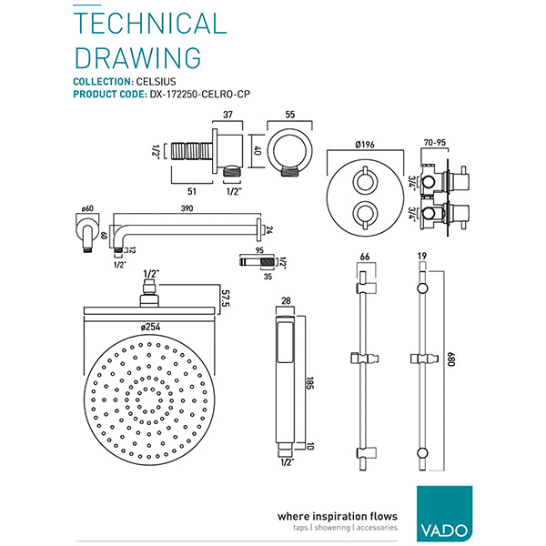 Technical drawing QS-V94128 / DX-172250-CELRO-CP