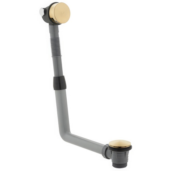Additional image of Vado Individual Round Clic-Clac Bath Filler Waste And Overflow