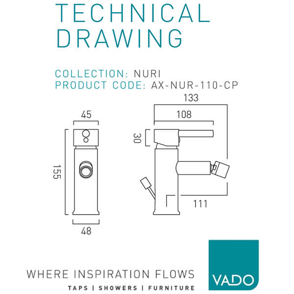 Technical drawing QS-V114662 / AX-NUR-110-CP