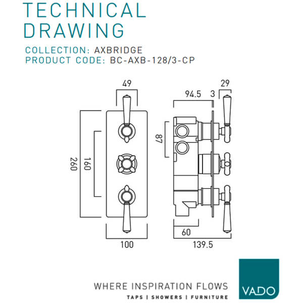 Technical drawing QS-V113541 / BC-AXB-128/3-CP