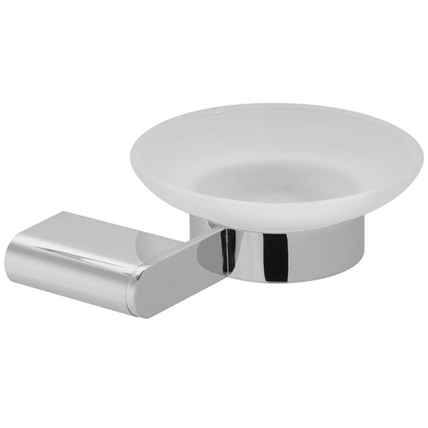 Vado Photon Frosted Glass Soap Dish With Chrome Holder