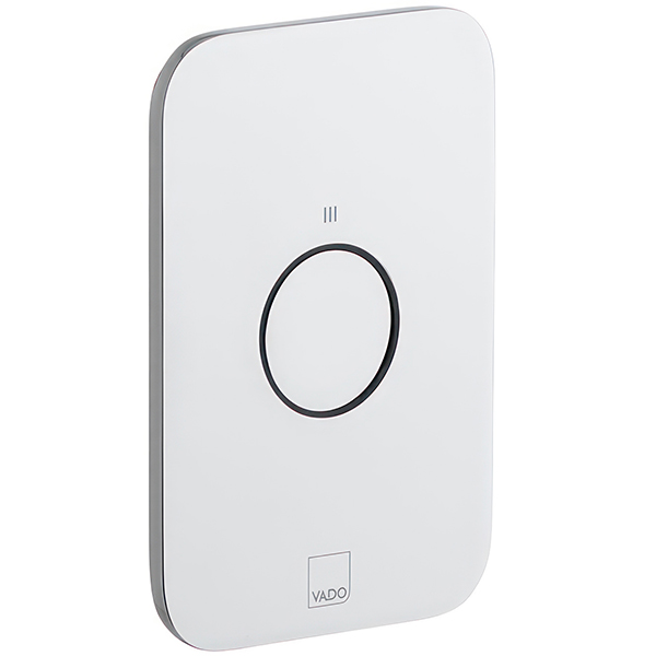 Alternate image of Vado Zone Concealed Rectangular Thermostatic Chrome Shower Valve - 3 Controls