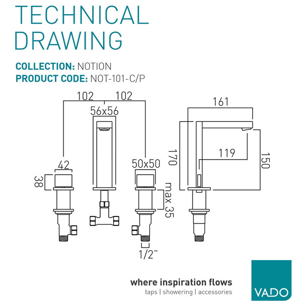 Technical drawing QS-V114041 / NOT-101F-C/P