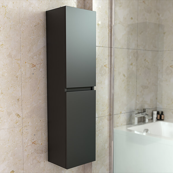 QS Basics Korvex Wall Hung Tall Boy Cabinet 300 x 1200mm - Two Door