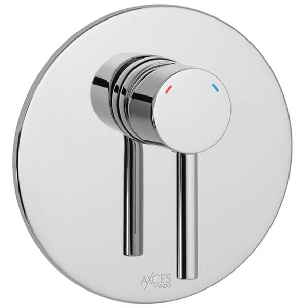 Vado Nuri Concealed Round Manual Chrome Shower Valve - 1 Control - Stick Handle