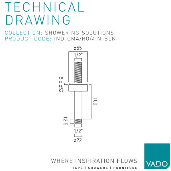 Technical drawing QS-V114042 / IND-CMA/RO/4IN-BLK
