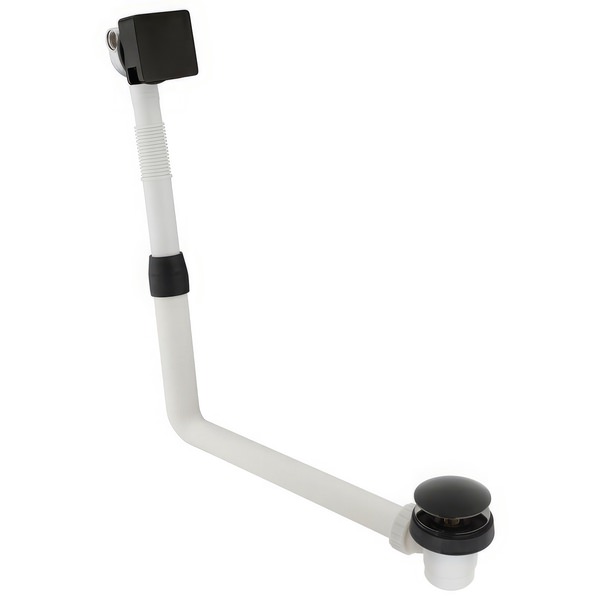 Vado Individual Omika Noir Square Clic-Clac Bath Filler Waste And Overflow