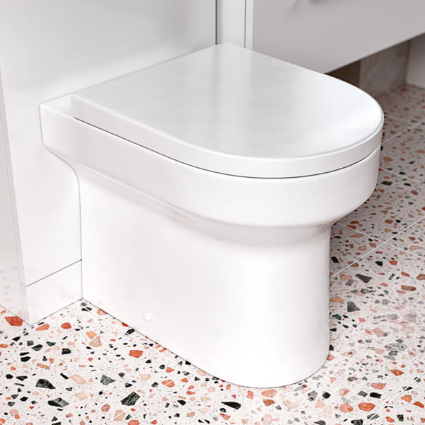 Joseph Miles Unique Back To Wall White WC Pan With Soft Close Seat