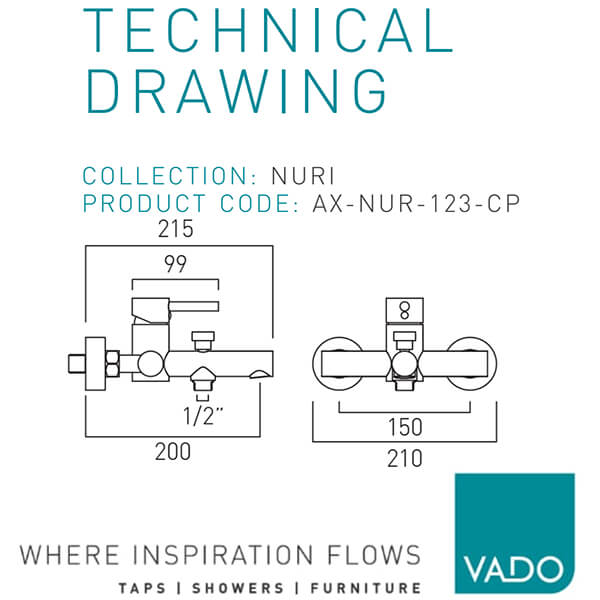 Technical drawing QS-V114663 / AX-NUR-123-CP