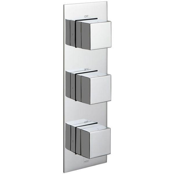 Vado Tablet Notion Concealed Thermostatic Chrome Shower Valve - 3 Controls