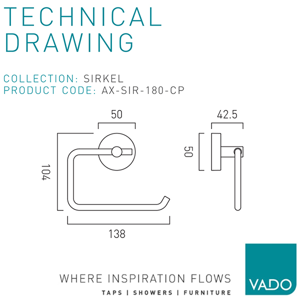 Technical drawing QS-V110346 / AX-SIR-180-CP