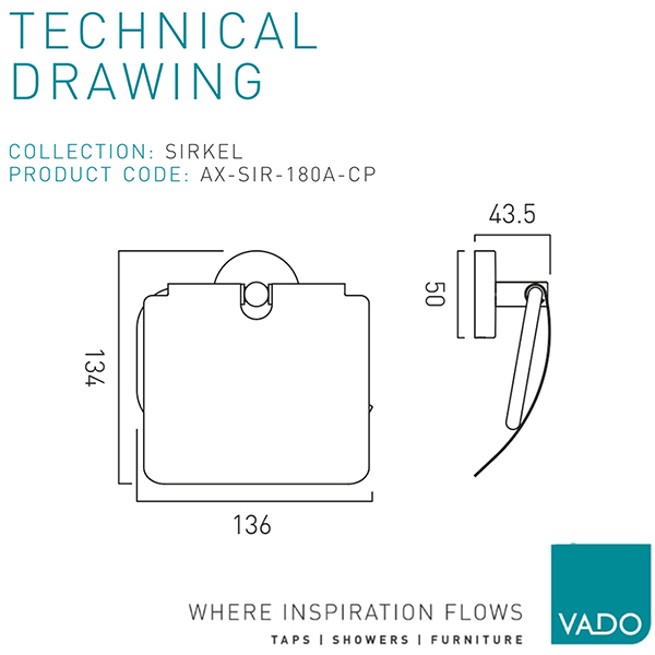 Technical drawing QS-V110346 / AX-SIR-180-CP