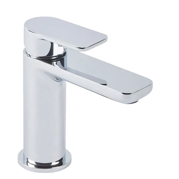 Tavistock Savour Contemporary Basin Mixer Tap with Click Waste - Flat Handle - Deck Mounted