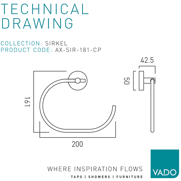 Technical drawing QS-V110347 / AX-SIR-181-CP