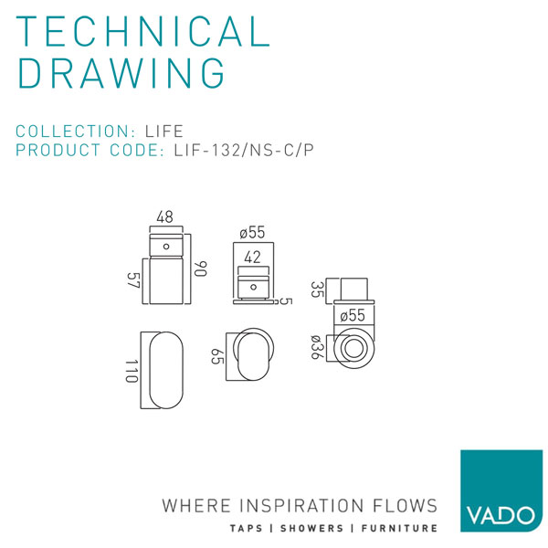 Technical drawing QS-V37110 / LIF-132/NS-C/P