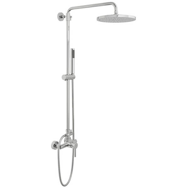 Vado Nuri Chrome Rigid Riser Shower Set with Exposed Valve