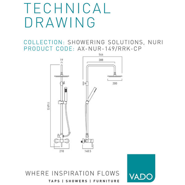 Technical drawing QS-V114666 / AX-NUR-149/RRK-CP