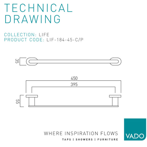 Technical drawing QS-V95355 / LIF-184-45-C/P