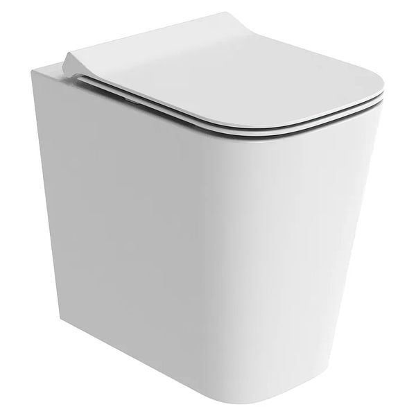 Tavistock Compass Square 510mm Rimless Comfort Height Back-To-Wall WC Pan