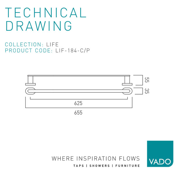 Technical drawing QS-V95355 / LIF-184-45-C/P