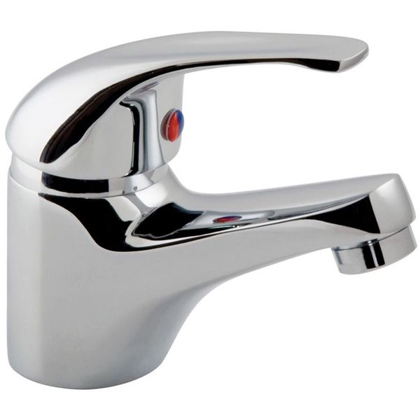 Vado Axces Matrix Monobloc Chrome Basin Mixer Tap - Curved Handle